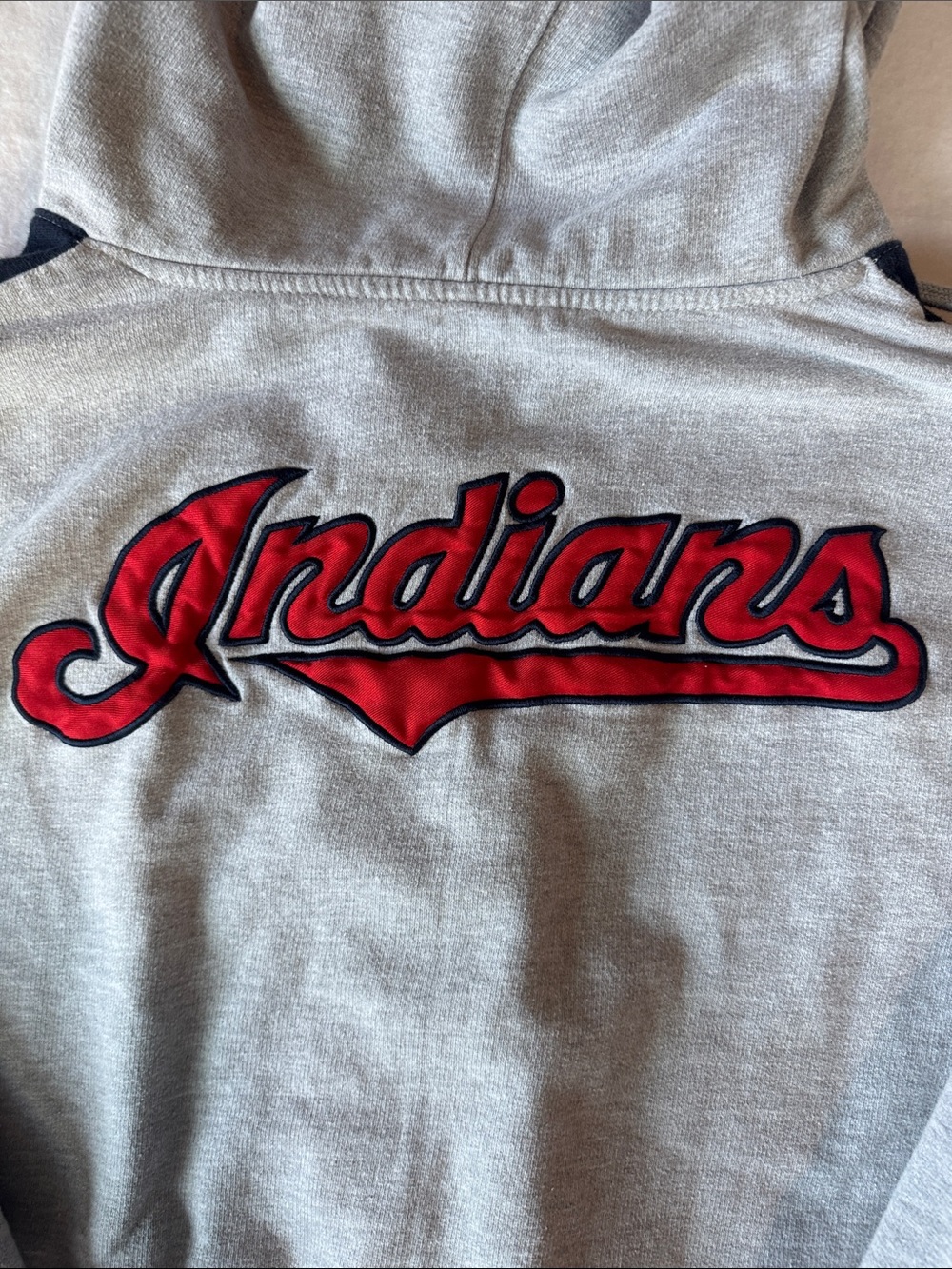 Genuine MLB Full Zip Hoodie Cleveland Indians DeadStock Logo XXL - Picture 5 of 6